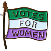 flag that says votes for women
