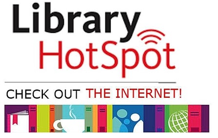 Library hot spot check out the internet