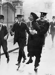 Emmeline Pankhurst being arrested