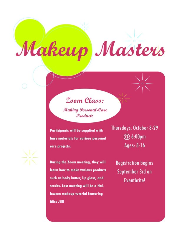 Flier for Makeup Masters Class